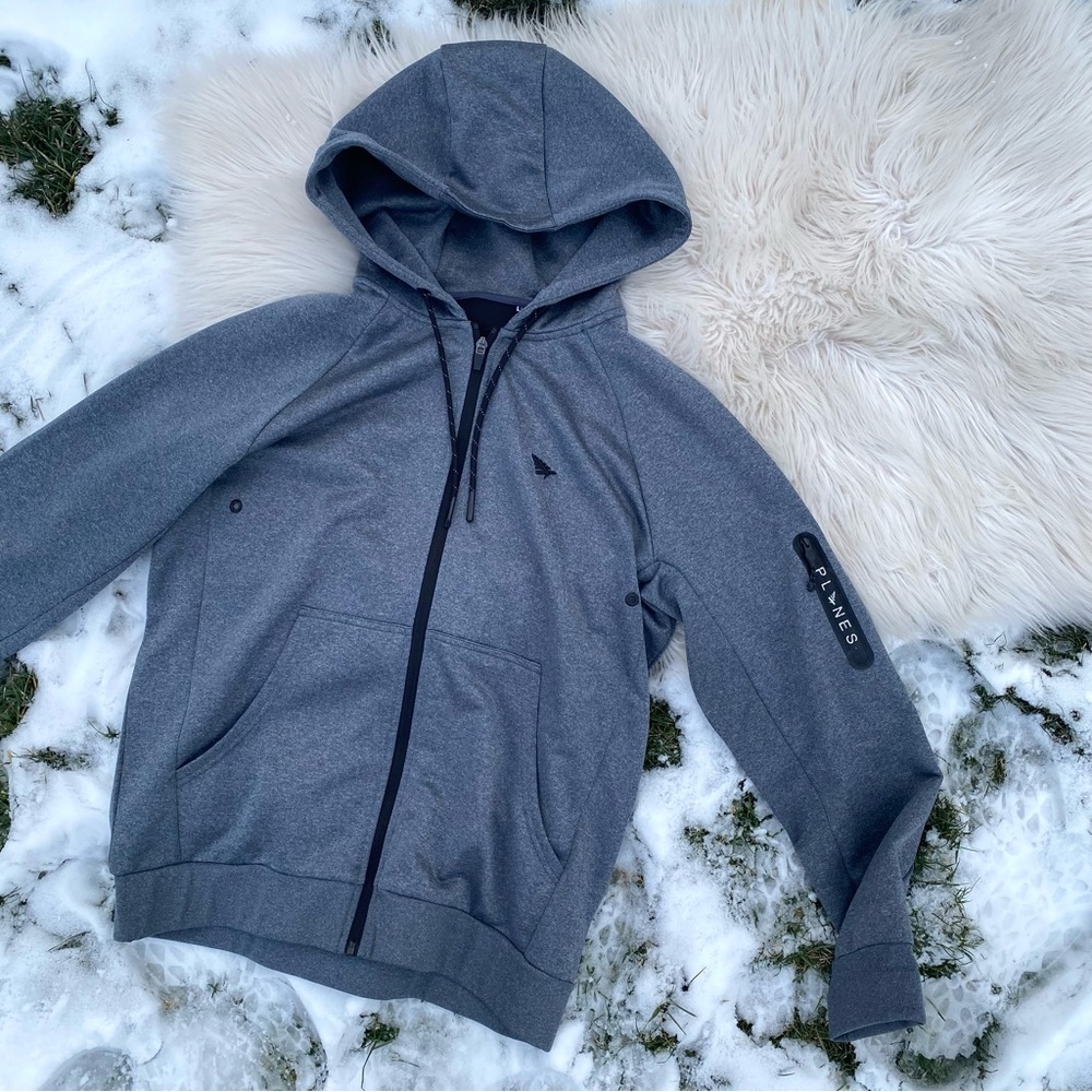 Jay-Z Paper Planes Gray Full Zip Hooded Jacket Large